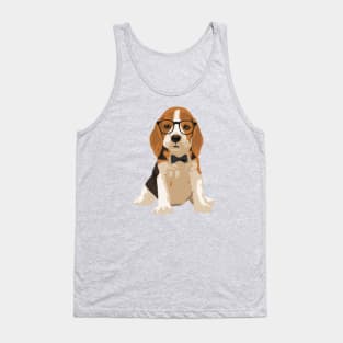 Cute Hipster Beagle Puppy Dog T-Shirt for Dog Lovers Tank Top